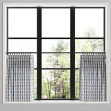 Pinch Pleat Cafe Curtains in Leaf Me Alone - Ocean