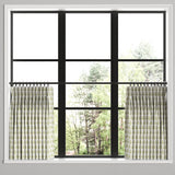 Pinch Pleat Cafe Curtains in Leaf Me Alone - Vine