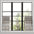 Pinch Pleat Cafe Curtains in Trellis Like It Is - Beige
