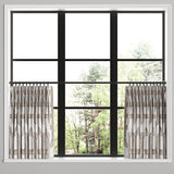 Pinch Pleat Cafe Curtains in Trellis Like It Is - Beige