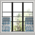 Pinch Pleat Cafe Curtains in Trellis Like It Is - Waves