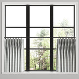 Pinch Pleat Cafe Curtains in 100% Linen - Salt Air