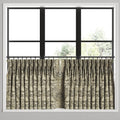 Pinch Pleat Cafe Curtains in Country Toile - Onyx