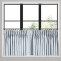 Pinch Pleat Cafe Curtains in Gingham - Blue Jean