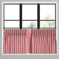 Pinch Pleat Cafe Curtains in Gingham - Cherry