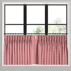 Pinch Pleat Cafe Curtains in Gingham - Cherry