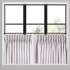 Pinch Pleat Cafe Curtains in Gingham - Lilac
