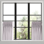 Pinch Pleat Cafe Curtains in Gingham - Lilac
