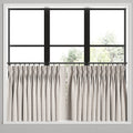 Pinch Pleat Cafe Curtains in Gingham - Hay