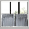 Pinch Pleat Cafe Curtains in Gingham - Navy