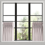 Pinch Pleat Cafe Curtains in Gingham - Light Pink