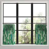 Pinch Pleat Cafe Curtains in Koi Pond - Green