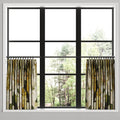 Pinch Pleat Cafe Curtains in Garden Tea Time - Moonglow