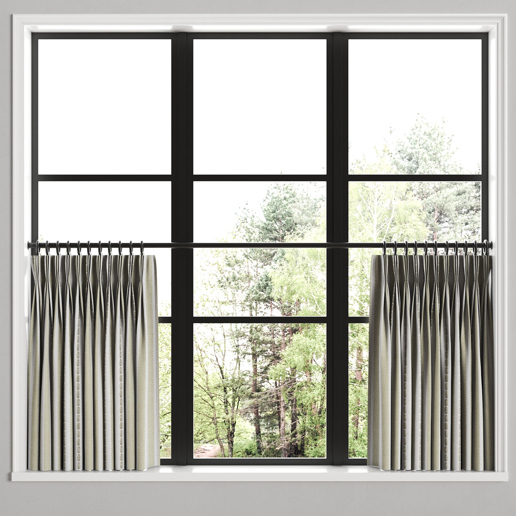 Pinch Pleat Cafe Curtains in Murali Linen