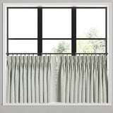 Pinch Pleat Cafe Curtains in Ditsy - Fresh Blue