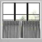 Pinch Pleat Cafe Curtains in Ditsy - Indigo