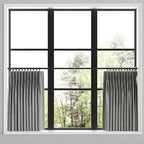 Pinch Pleat Cafe Curtains in Ditsy - Indigo