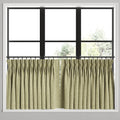 Pinch Pleat Cafe Curtains in Ditsy - Seaweed