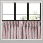 Pinch Pleat Cafe Curtains in Positive Print - Americana