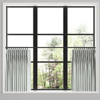 Pinch Pleat Cafe Curtains in Positive Print - Rain
