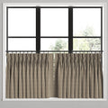 Pinch Pleat Cafe Curtains in Gingham - Chestnut