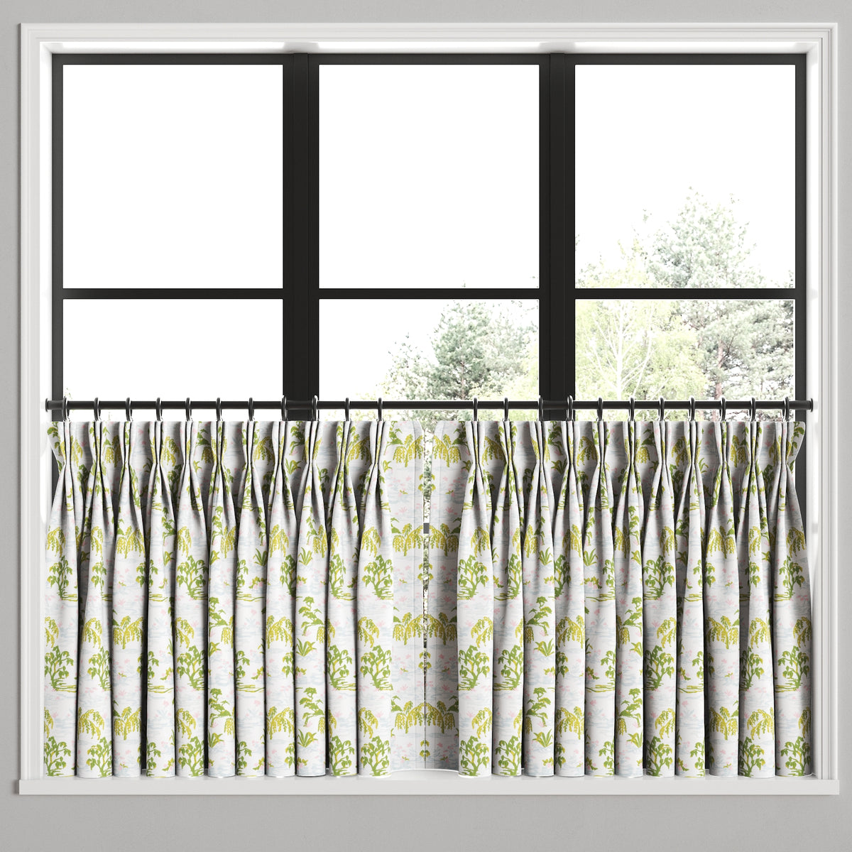 Pinch Pleat Cafe Curtains in Meadow - Willow