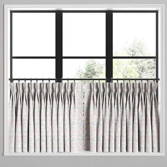 Pinch Pleat Cafe Curtains in Meadow - Lavender