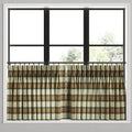 Pinch Pleat Cafe Curtains in Cozy Cabin - Walnut