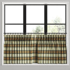 Pinch Pleat Cafe Curtains in Cozy Cabin - Walnut