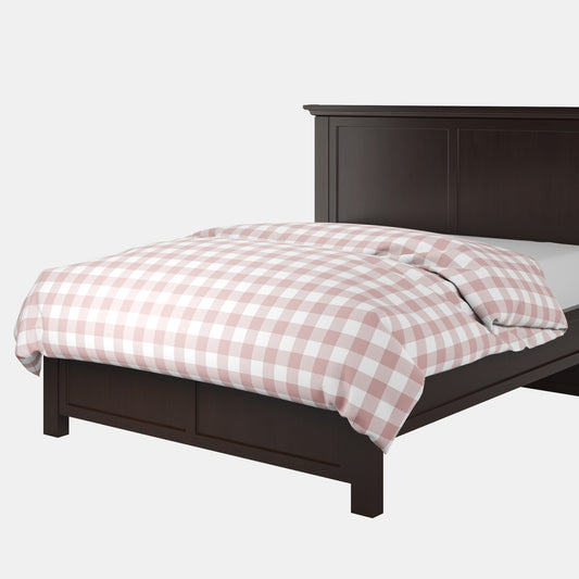 Duvet Cover in Buffalo Check - Mauve