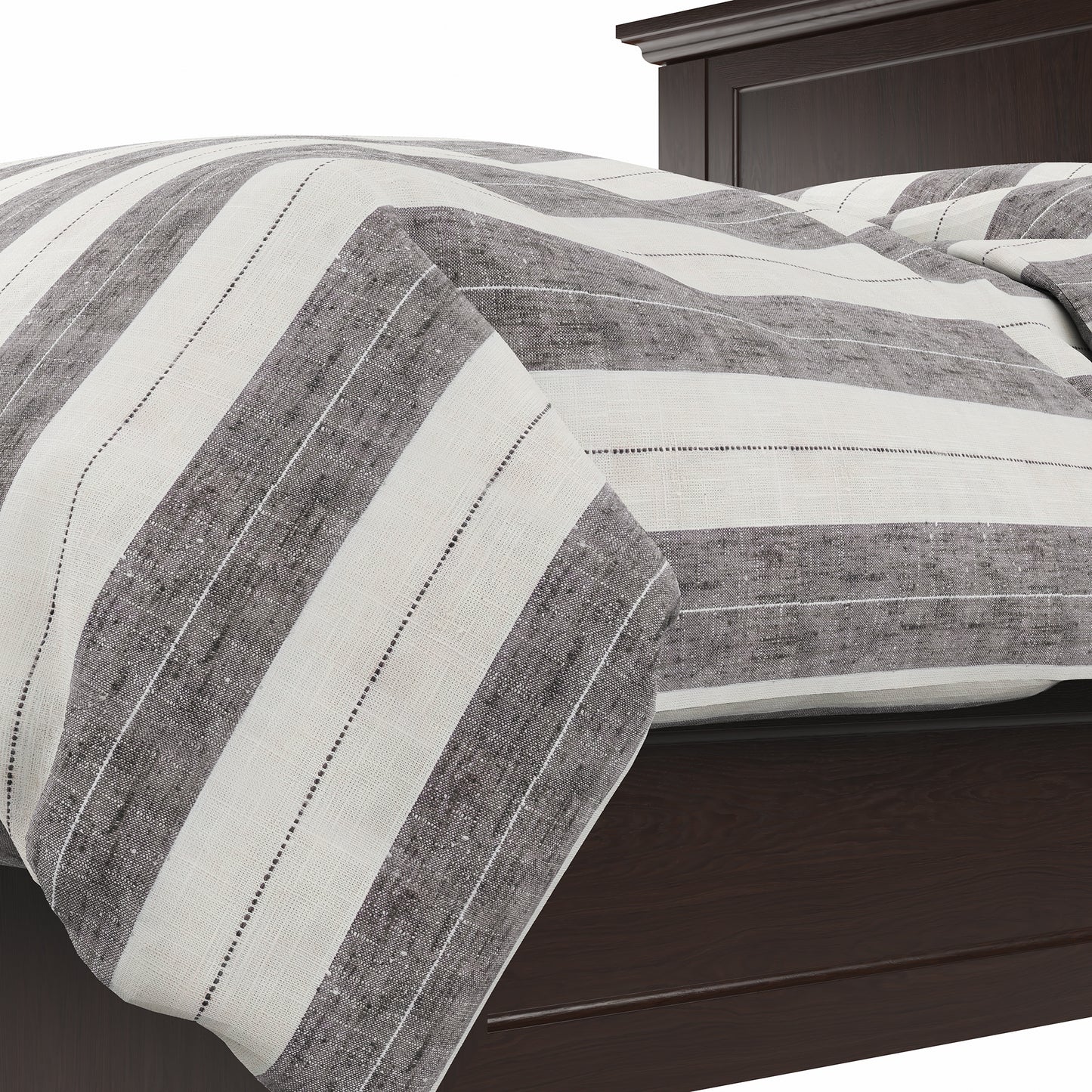 Duvet Cover in French Laundry Stripe - Midnights
