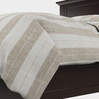 Duvet Cover in French Laundry Stripe - Champagne