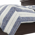 Duvet Cover in French Laundry Stripe - Navy