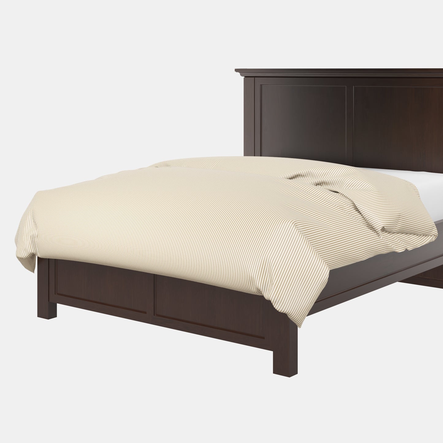 Duvet Cover in Little White Line - Cognac