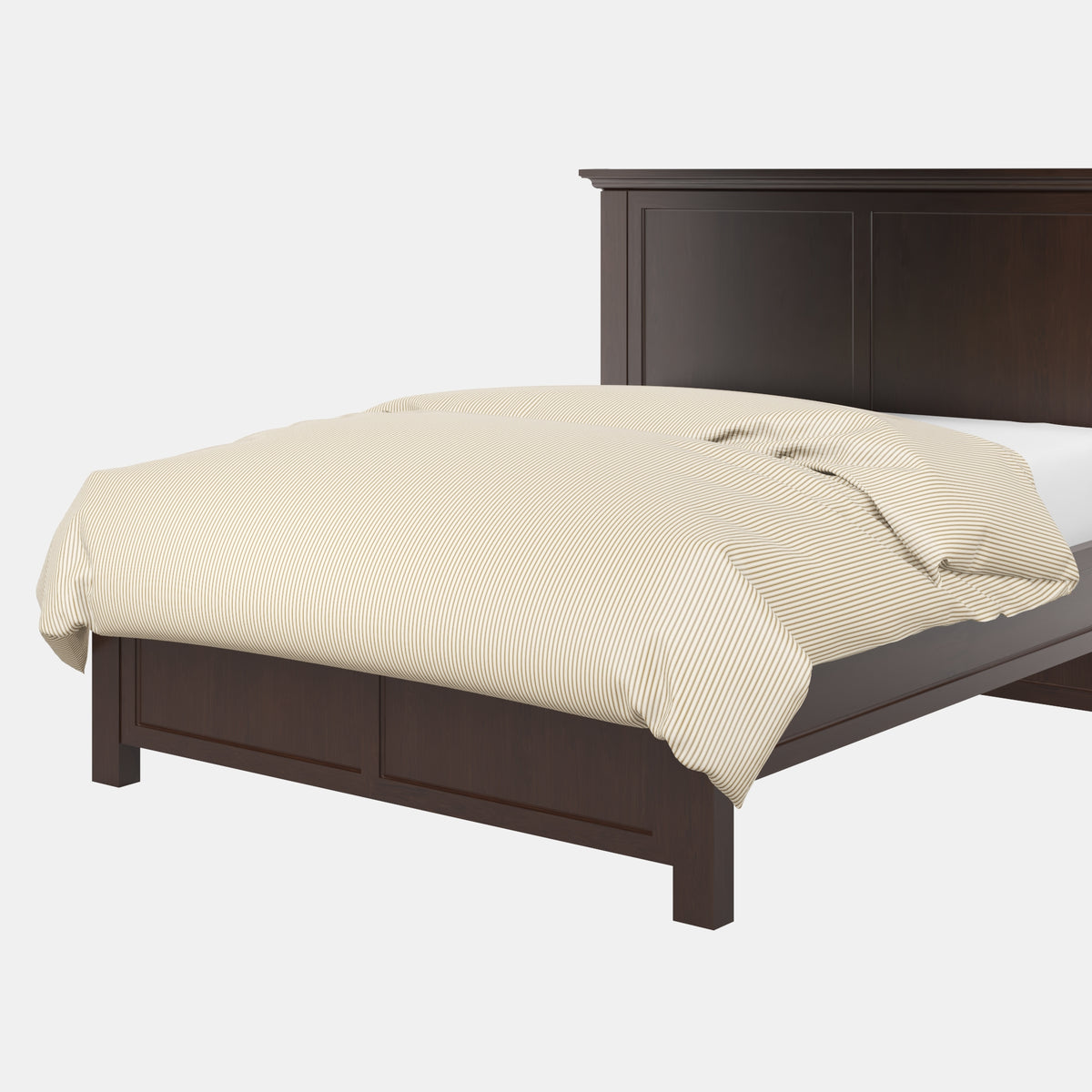 Duvet Cover in Little White Line - Cognac