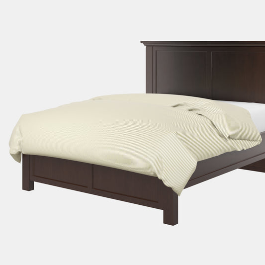 Duvet Cover in Little White Line - Sage