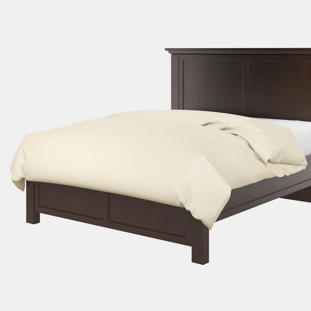 Duvet Cover in Little White Line - Sand