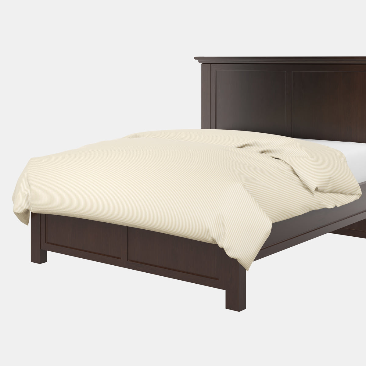Duvet Cover in Little White Line - Sand