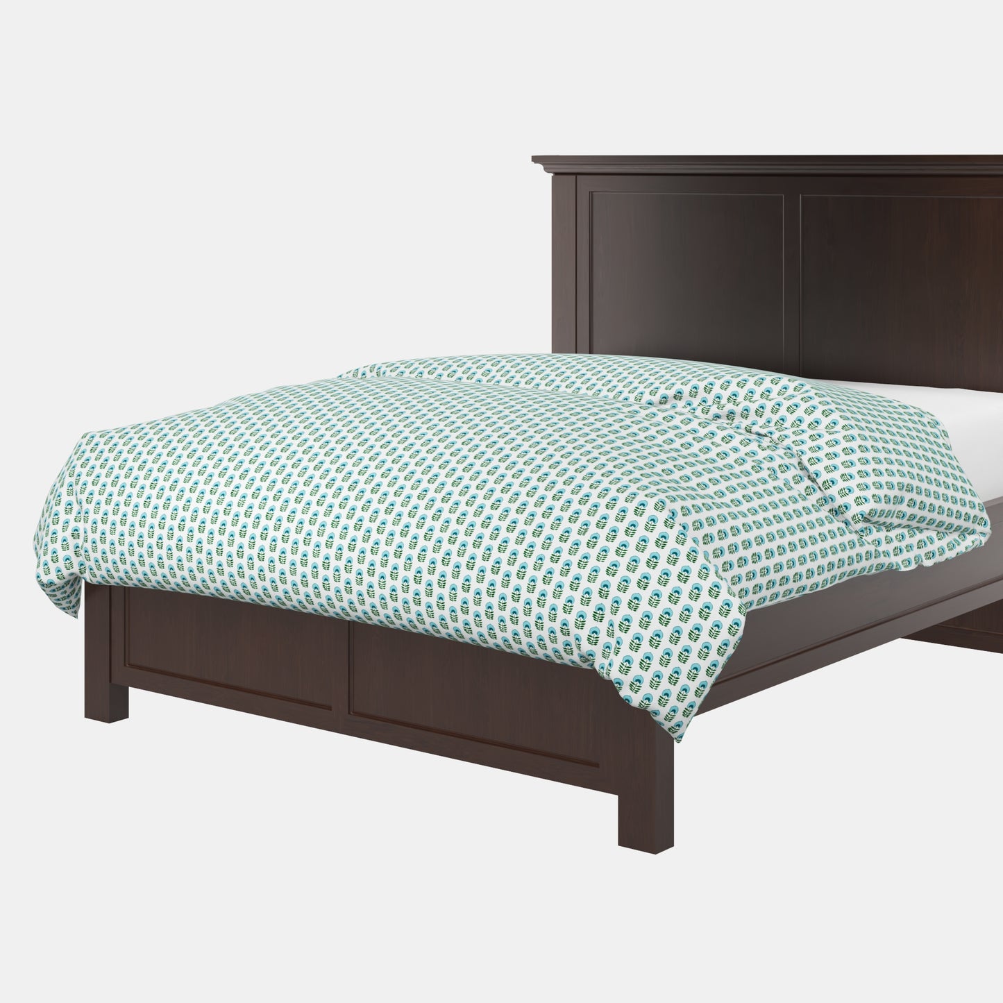 Duvet Cover in Mini Florals - Mountain Teal