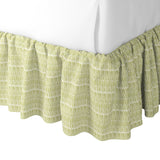 Ruffle Bedskirt in Checking In - Matcha