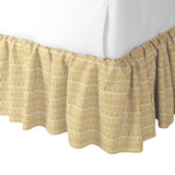 Ruffle Bedskirt in Checking In - Honey