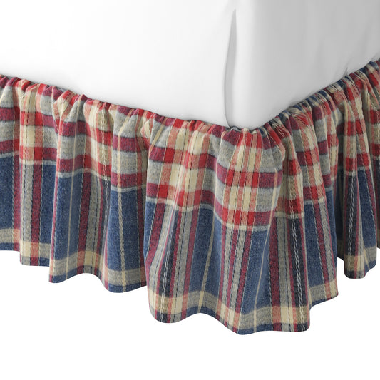 Ruffle Bedskirt in Tartan - Flannel