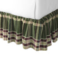 Ruffle Bedskirt in Tartan - Evergreen