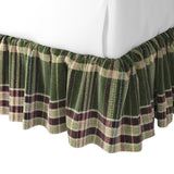 Ruffle Bedskirt in Tartan - Evergreen