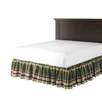 Ruffle Bedskirt in Tartan - Evergreen