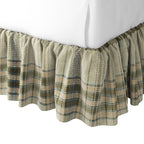 Ruffle Bedskirt in Tartan - Cappuccino