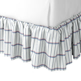 Ruffle Bedskirt in Check With Me - White