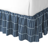 Ruffle Bedskirt in Check With Me - Denim