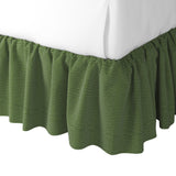 Ruffle Bedskirt in Slubby Linen - Clover