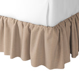 Ruffle Bedskirt in Slubby Linen - Caramel